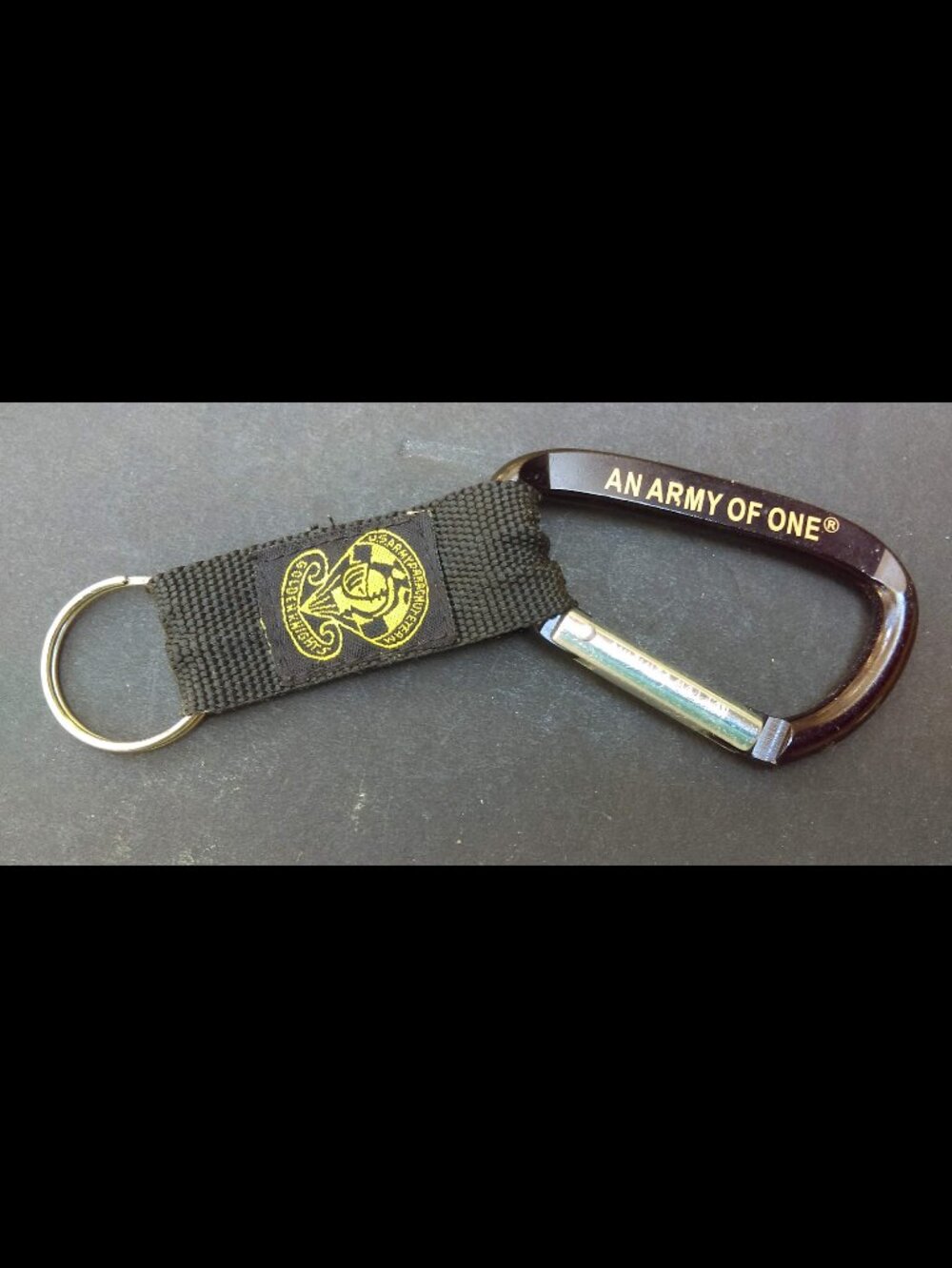 US Army Golden Knights Parachute Team Carabiner Buckle Clip Hook Keychain